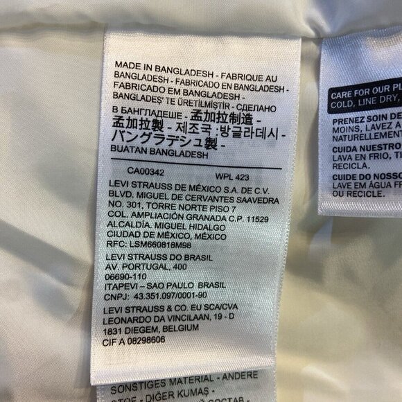 Levi's Women's Teddy Hooded Sherpa Jacket Creme Brulee Faux Fur Plush NWT Winter - Picture 7 of 8